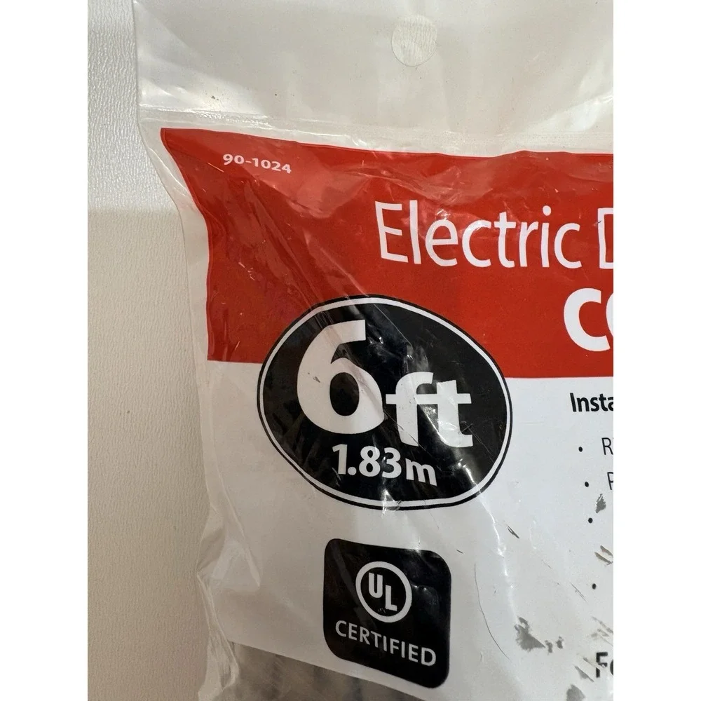 Certified Appliance Accessories Electric Dryer Cord 4 ft 3 Wire 30 Amp 125/250 V